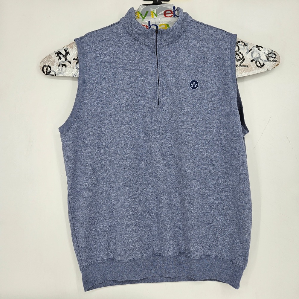 Turtleson Quarter Zip Vest Mens XL Sweater Outdoors Fleece QZip Casual Blue‎